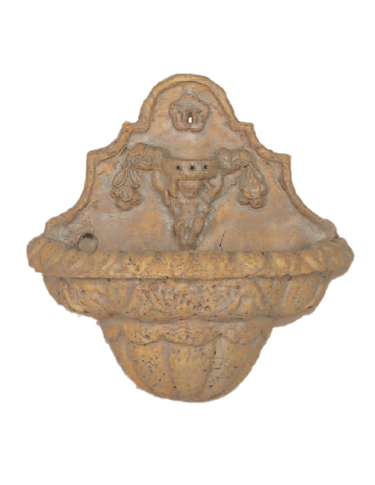 Travertine Anghel Wall Cast Stone Outdoor Garden Fountains With Spout Fountain Tuscan
